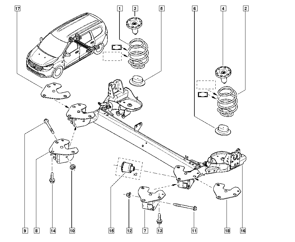 RENAULT 55 04 409 23R - Supporto, Braccio oscillante www.autoricambi360.it