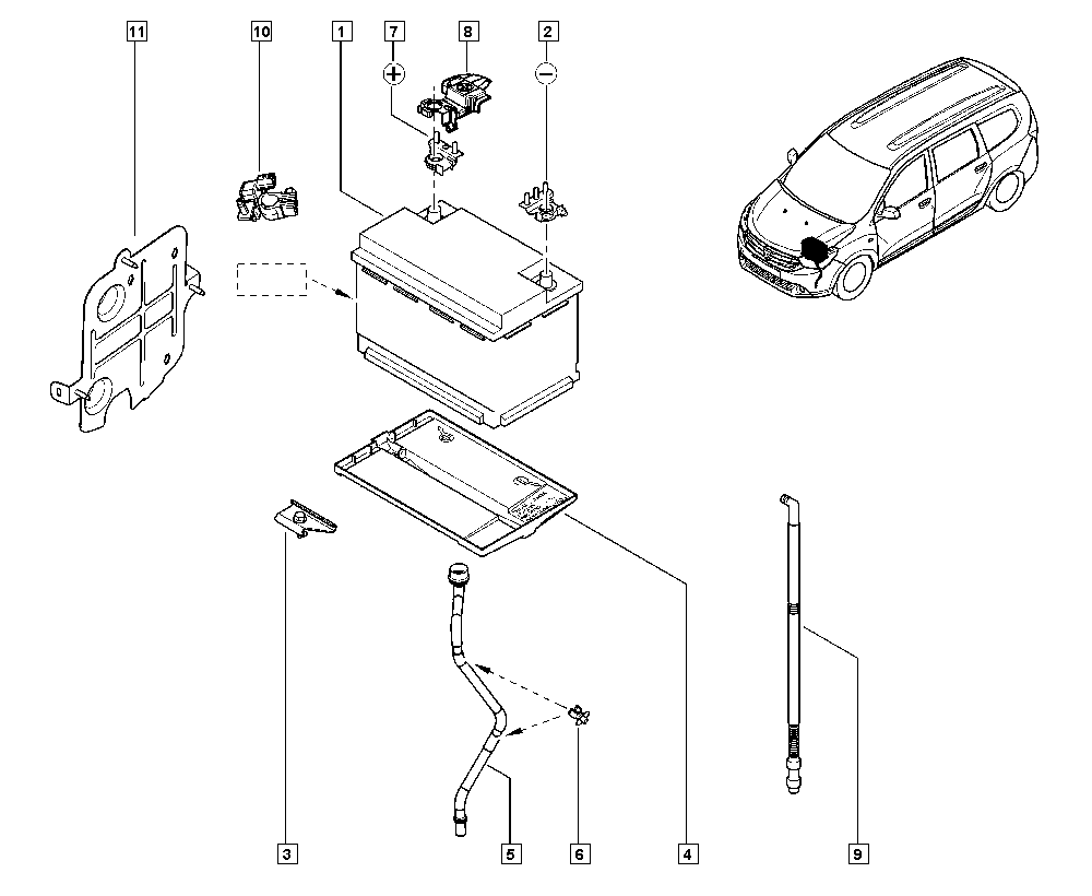 RENAULT 7711238597 - Batteria avviamento www.autoricambi360.it