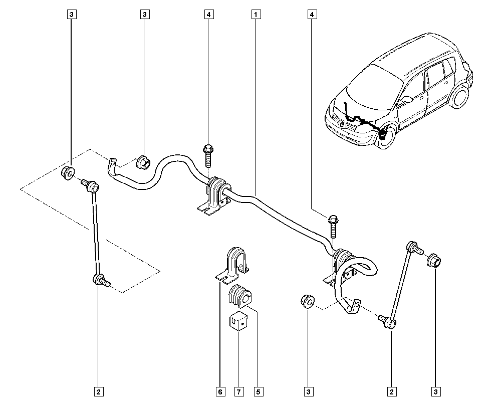 RENAULT 82 00 669 065 - Asta / Puntone, Stabilizzatore www.autoricambi360.it