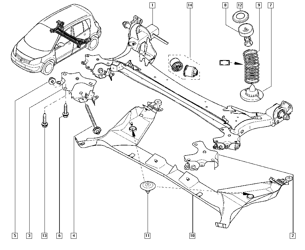 RENAULT 77 01 479 190 - Supporto, Braccio oscillante www.autoricambi360.it