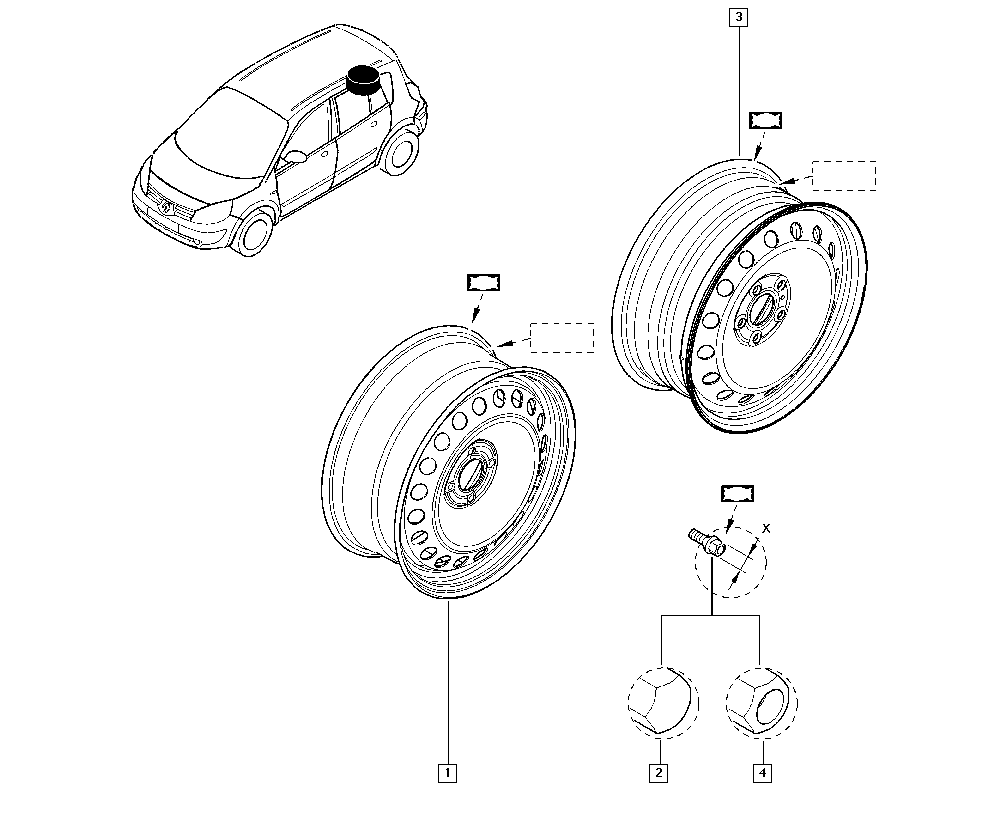 RENAULT 82 00 719 981 - Bullone ruota www.autoricambi360.it