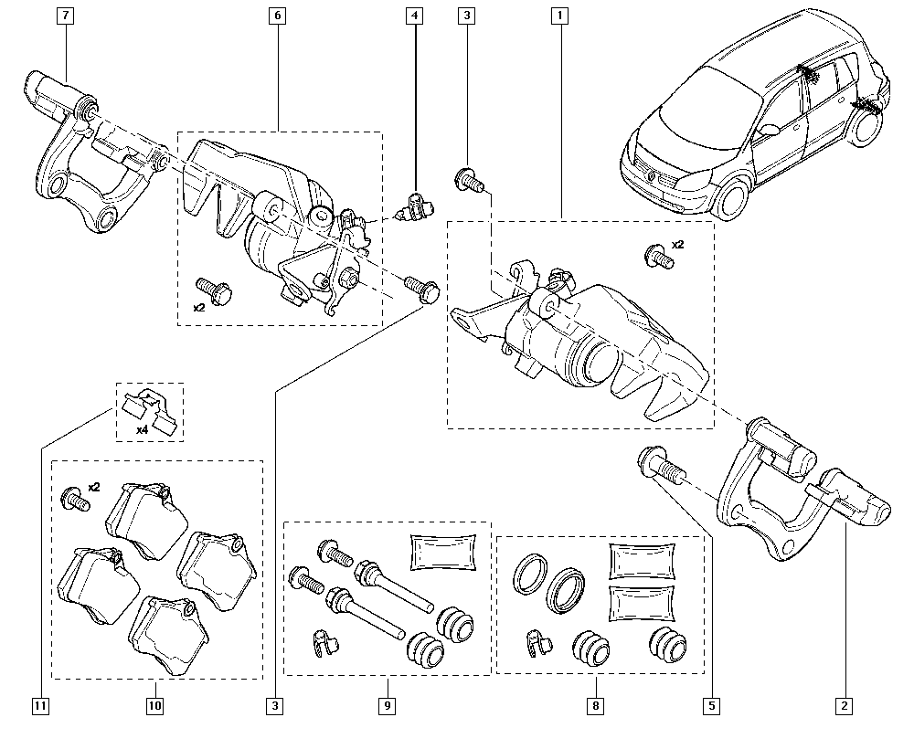 RENAULT 440602466R - Kit pastiglie freno, Freno a disco www.autoricambi360.it