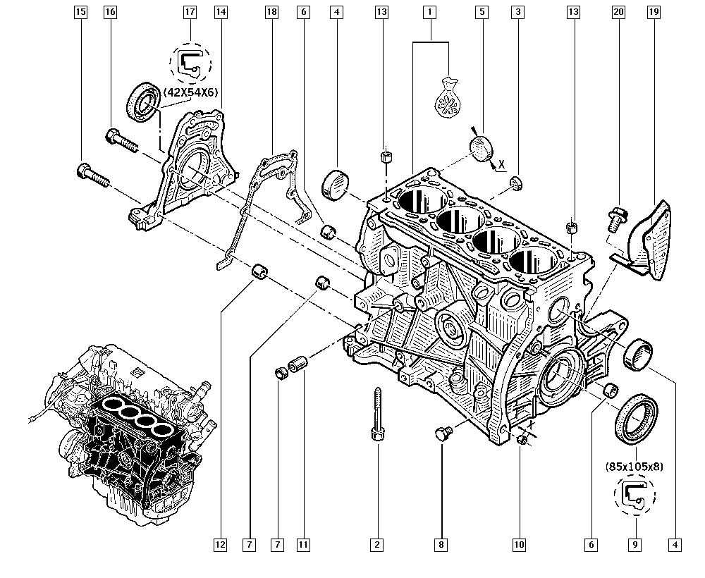 RENAULT 12 27 974 03R - Anello di tenuta, vite di scarico olio www.autoricambi360.it