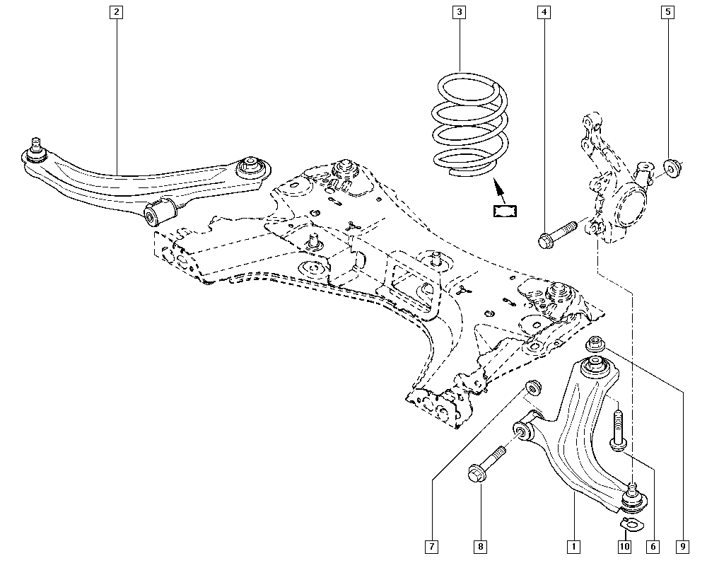 RENAULT 82 00 744 092 - Braccio oscillante, Sospensione ruota www.autoricambi360.it