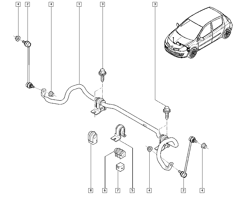 RENAULT 55110-7916R - Asta / Puntone, Stabilizzatore www.autoricambi360.it