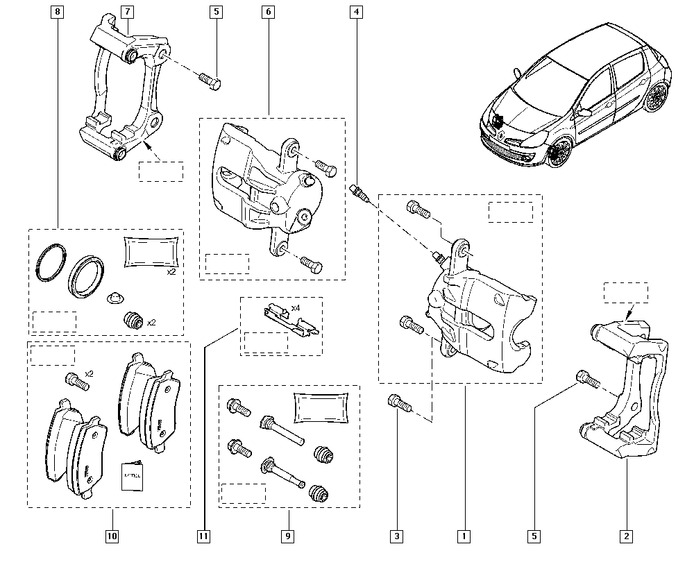 RENAULT 41 06 084 81R - Kit pastiglie freno, Freno a disco www.autoricambi360.it