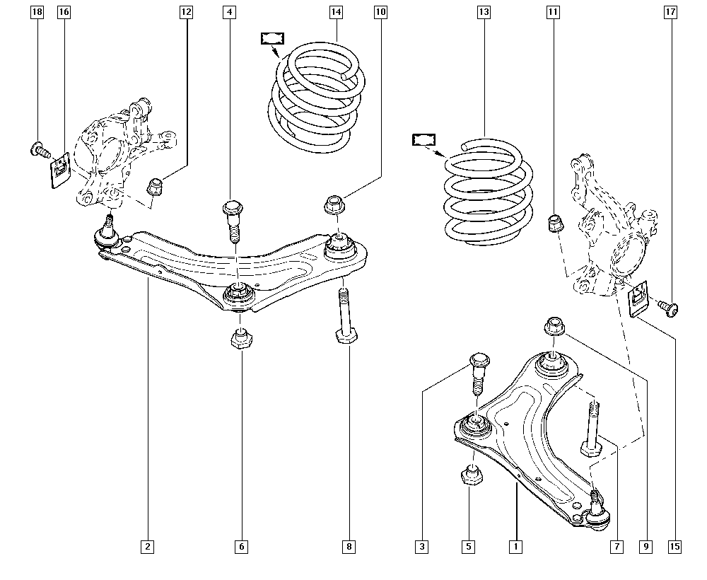 RENAULT 54 50 161 01R* - Braccio oscillante, Sospensione ruota www.autoricambi360.it