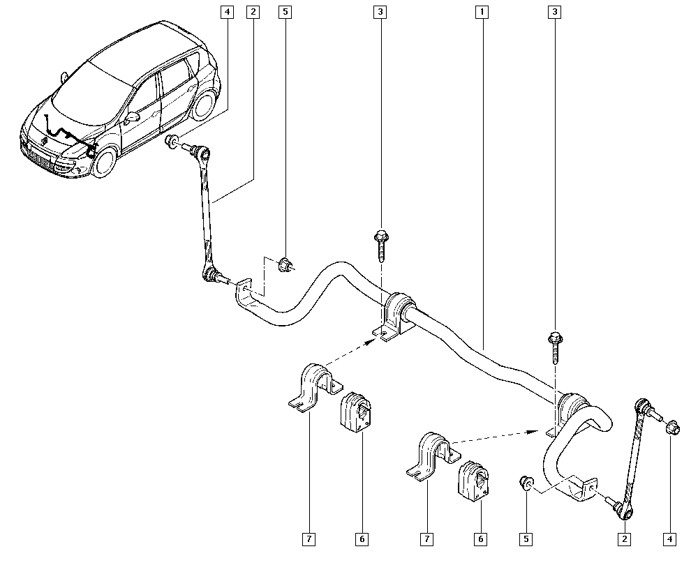 RENAULT 54 61 800 02R - Asta / Puntone, Stabilizzatore www.autoricambi360.it