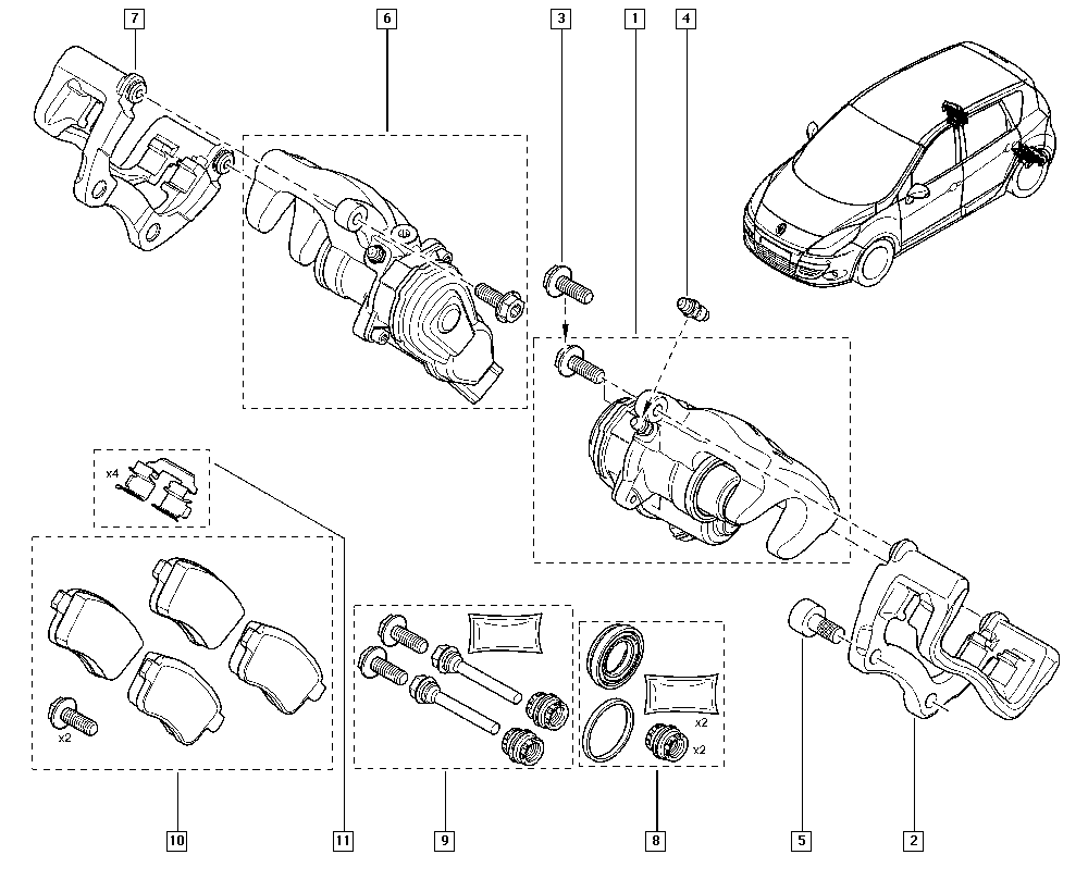 RENAULT 440834627R - Kit pastiglie freno, Freno a disco www.autoricambi360.it