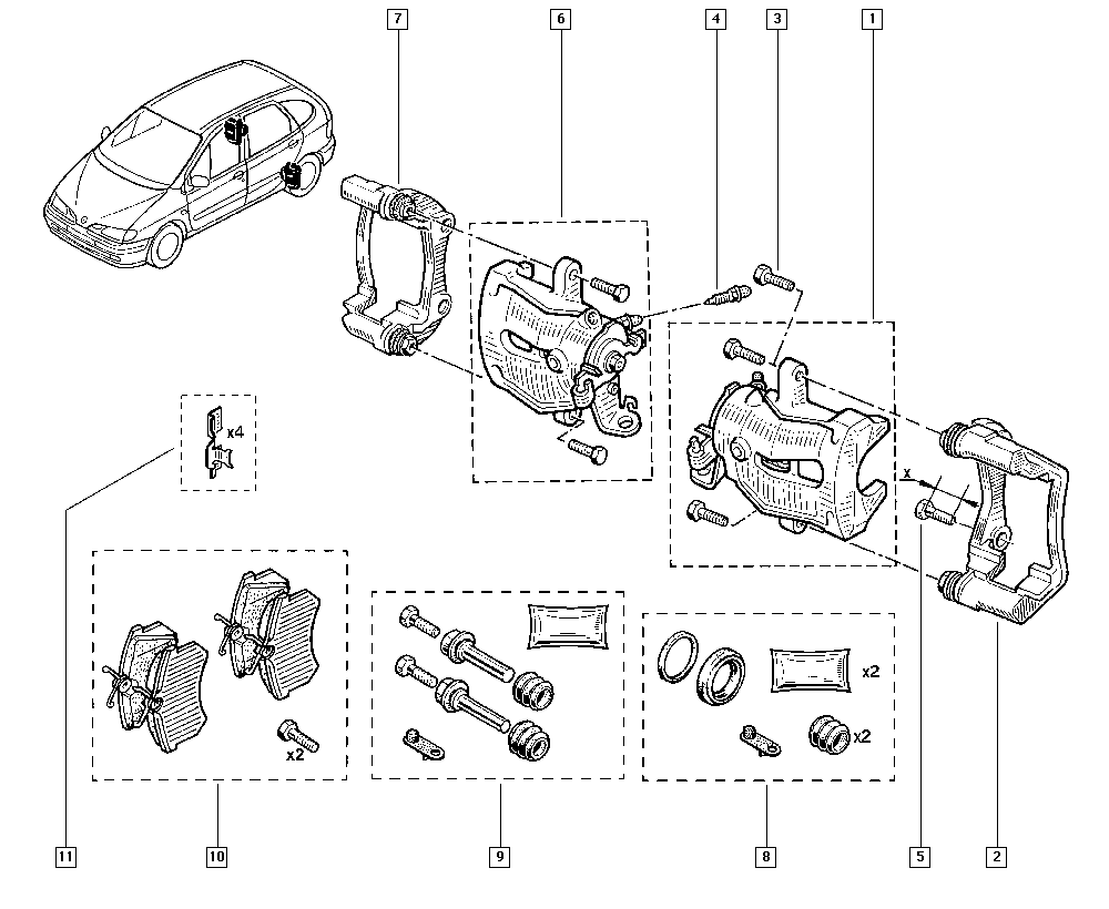 RENAULT 44 06 058 39R - Kit pastiglie freno, Freno a disco www.autoricambi360.it