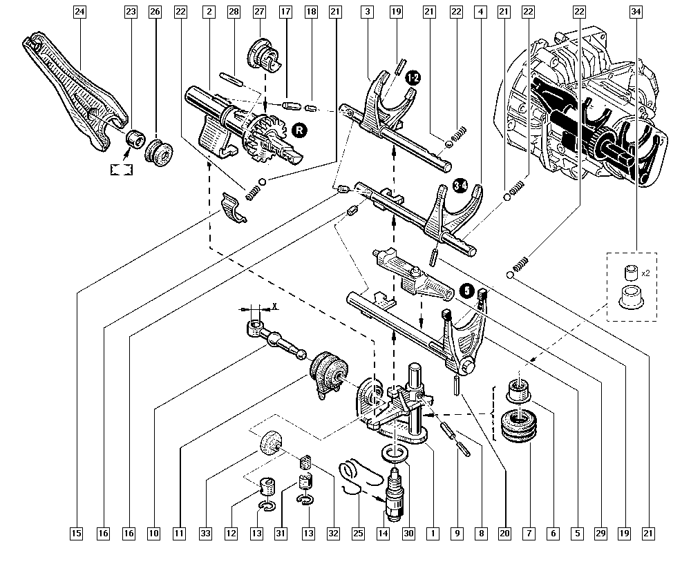 RENAULT 7700112818 - Forcella disinnesto frizione www.autoricambi360.it
