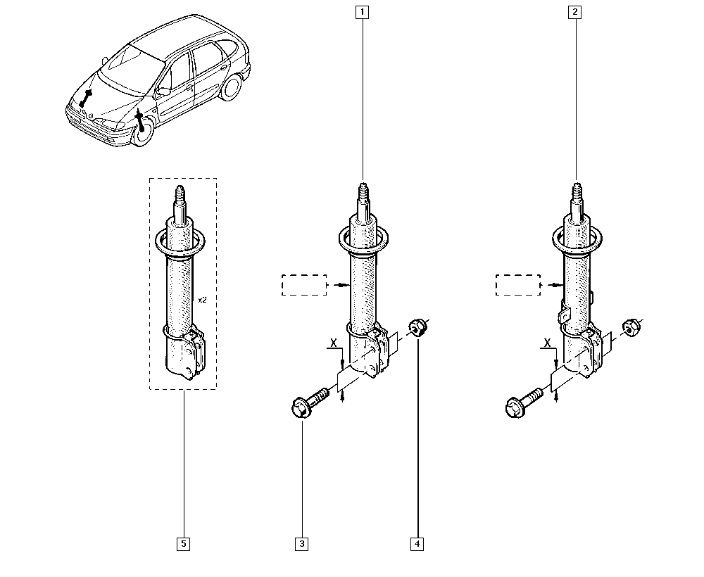 RENAULT 543024308R - Ammortizzatore www.autoricambi360.it