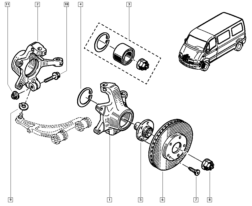 RENAULT 7703066049 - Kit cuscinetto ruota www.autoricambi360.it
