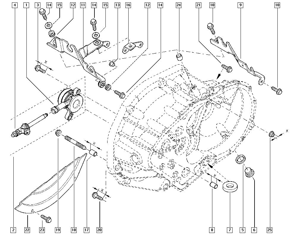 RENAULT 82 01 290 863 - Dispositivo disinnesto centrale, Frizione www.autoricambi360.it