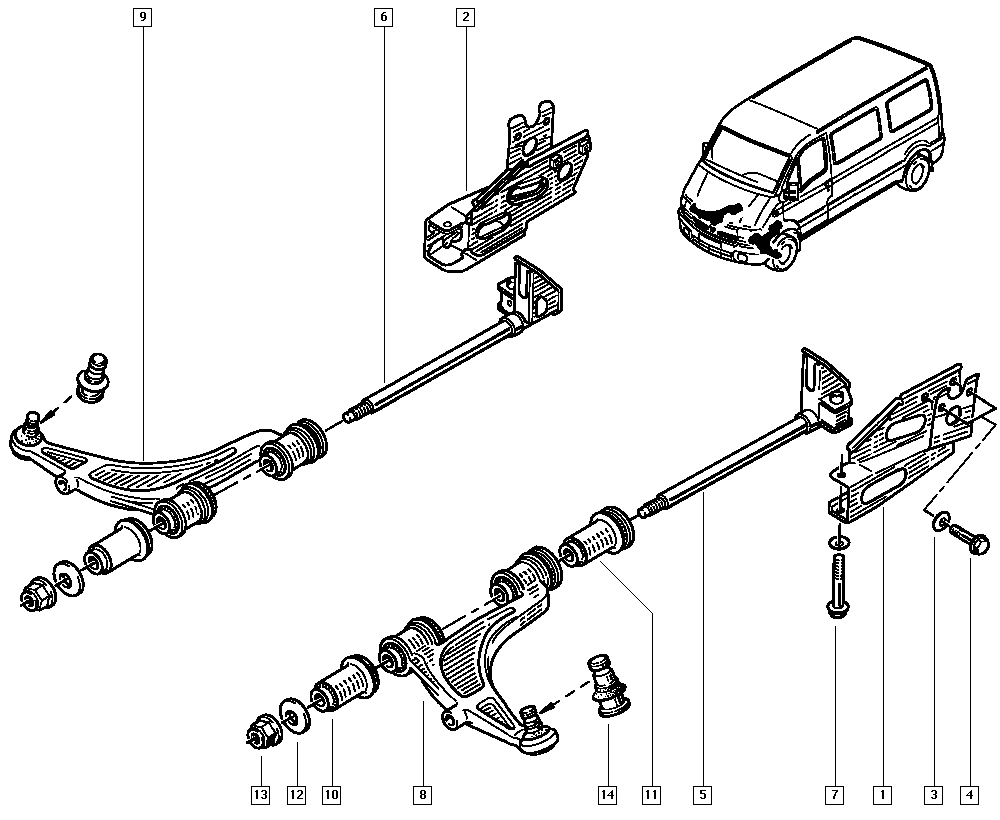 RENAULT 77 00 302 123 - Supporto, Braccio oscillante www.autoricambi360.it