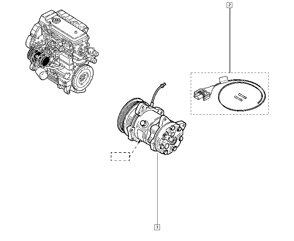 RENAULT 82 01 250 900 - Compressore, Climatizzatore www.autoricambi360.it