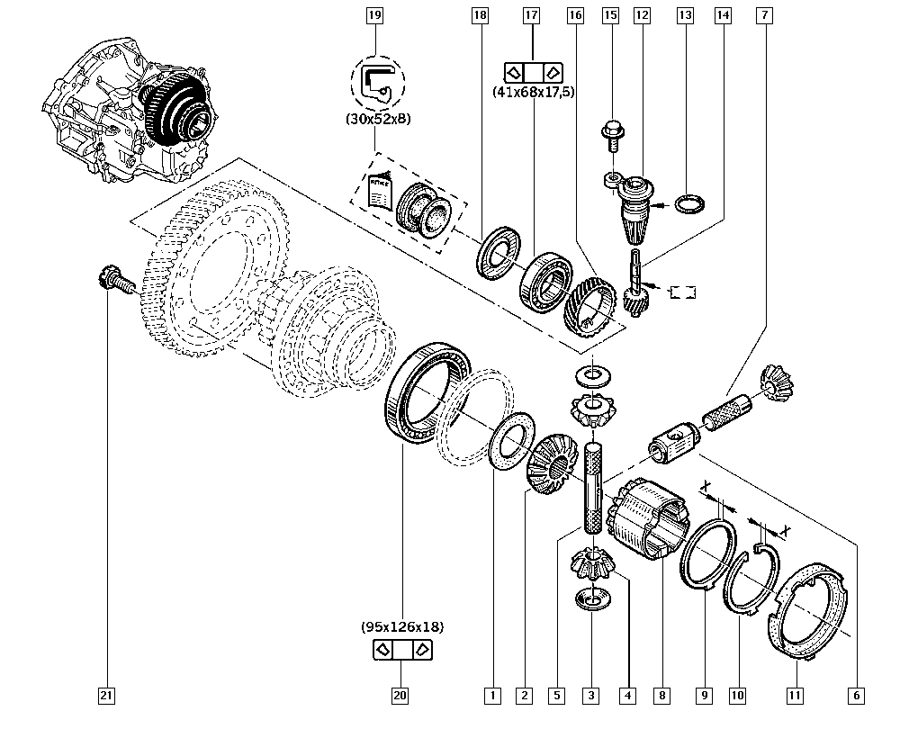 RENAULT 77 03 090 344 - Kit riparazione, Cambio manuale www.autoricambi360.it