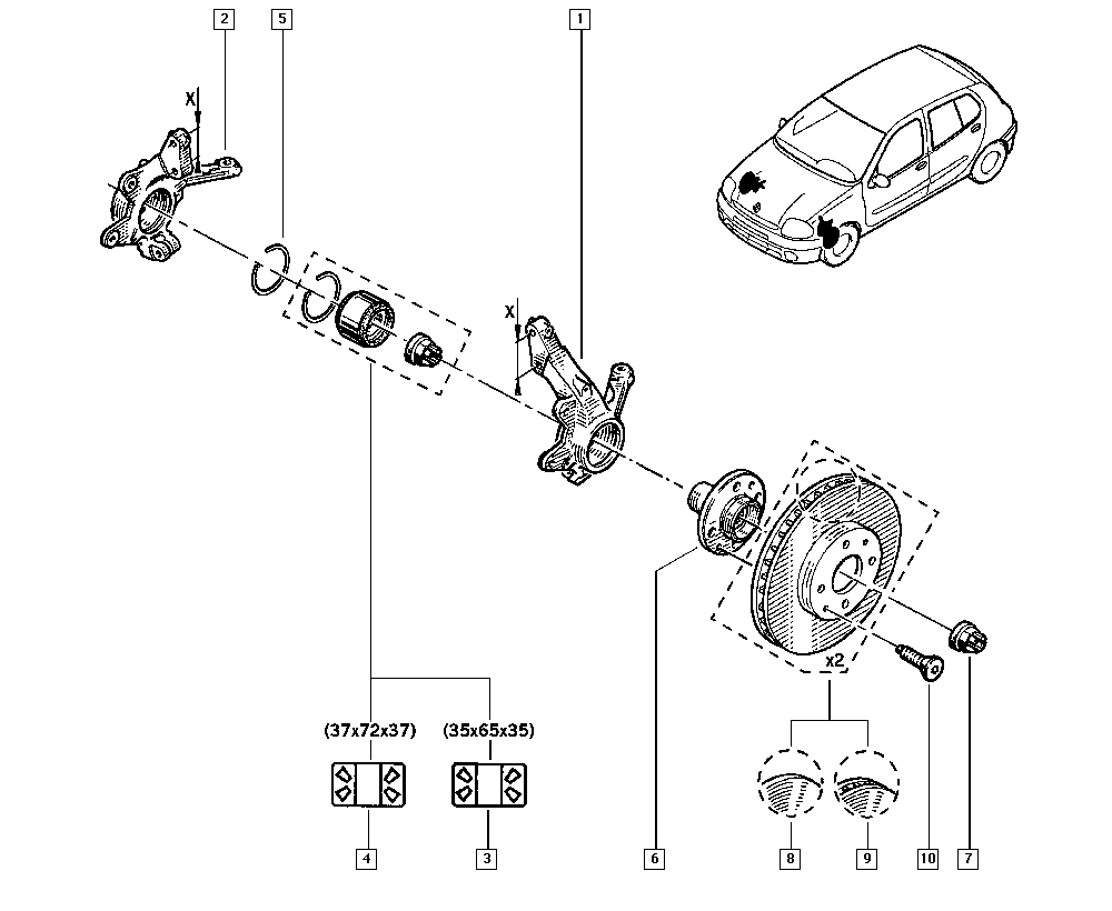 RENAULT 8200964237 - Kit cuscinetto ruota www.autoricambi360.it