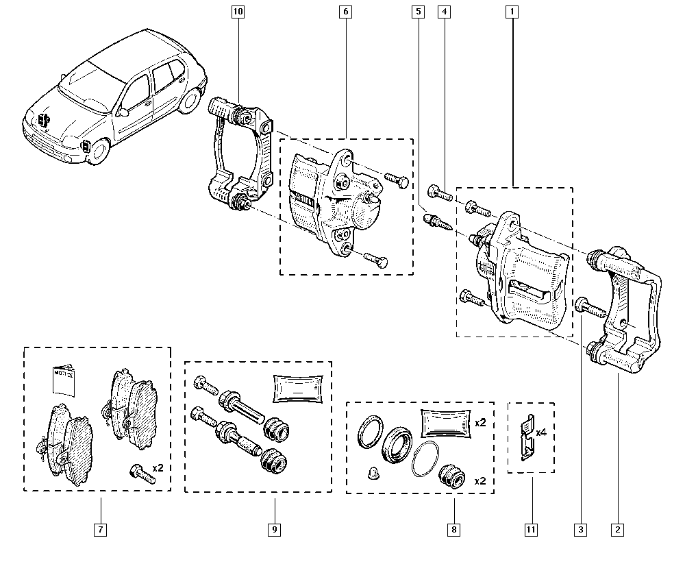 RENAULT 410602192R - Kit pastiglie freno, Freno a disco www.autoricambi360.it