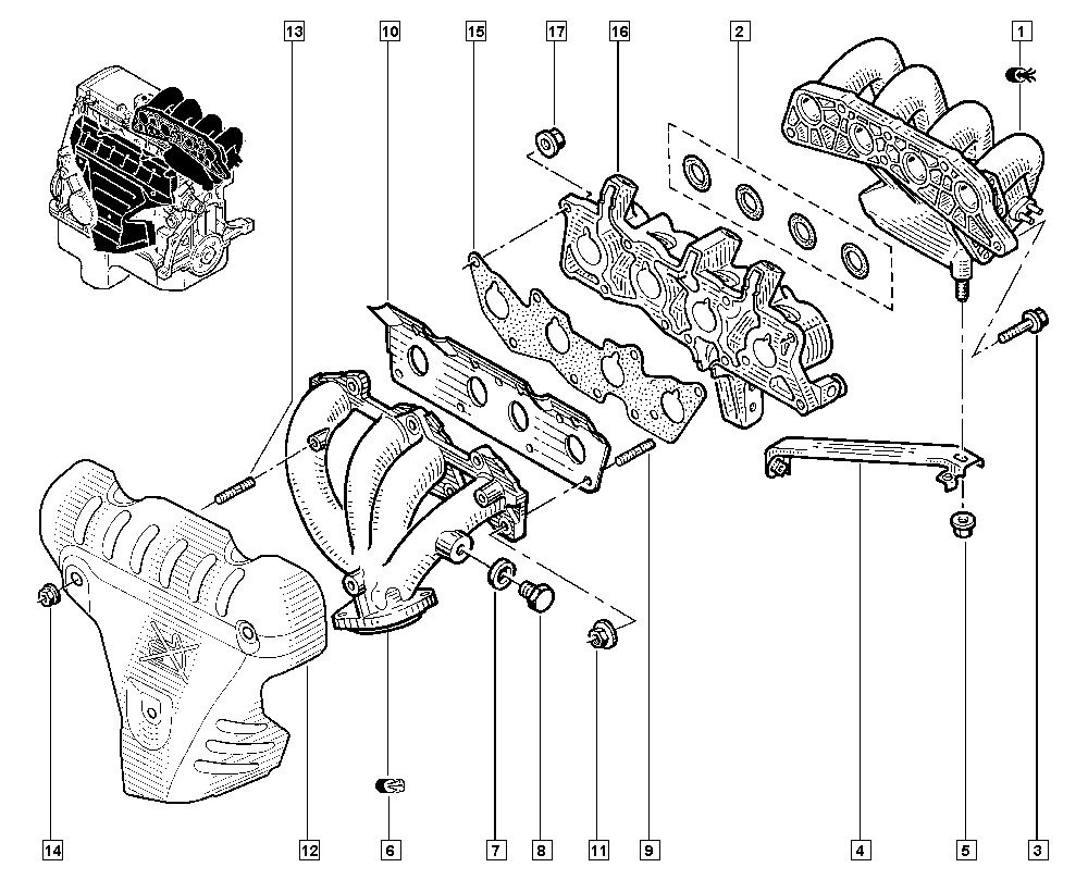 RENAULT 77 00 104 152 - Supporto, Braccio oscillante www.autoricambi360.it
