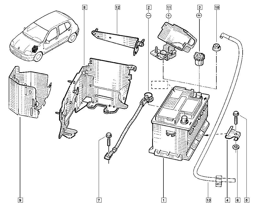 RENAULT 7711238596 - Batteria avviamento www.autoricambi360.it