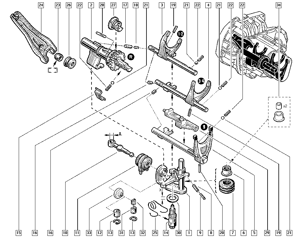 RENAULT 7700 875 163 - Forcella disinnesto frizione www.autoricambi360.it