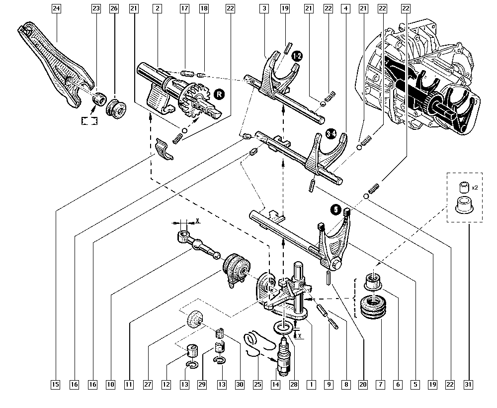 RENAULT 7700112818 - Forcella disinnesto frizione www.autoricambi360.it