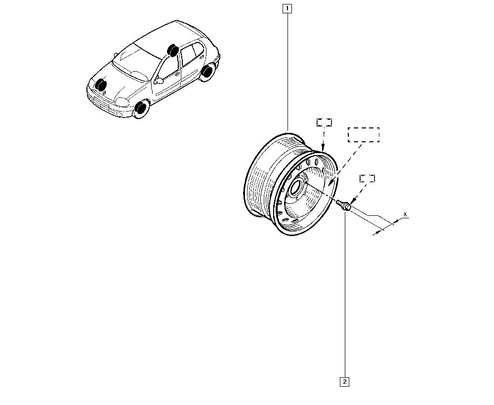 RENAULT 82 00 719 981 - Bullone ruota www.autoricambi360.it