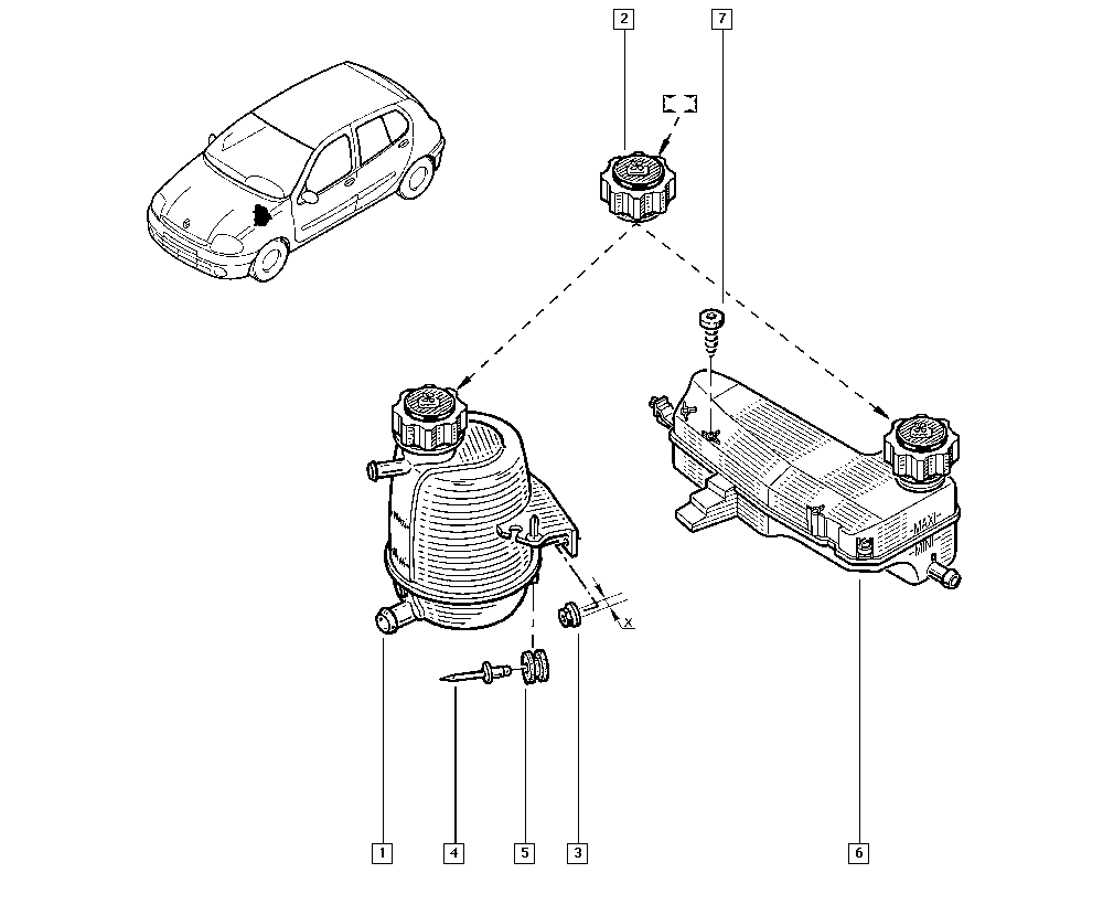 RENAULT 7701470460 - Serbatoio compensazione, Refrigerante www.autoricambi360.it