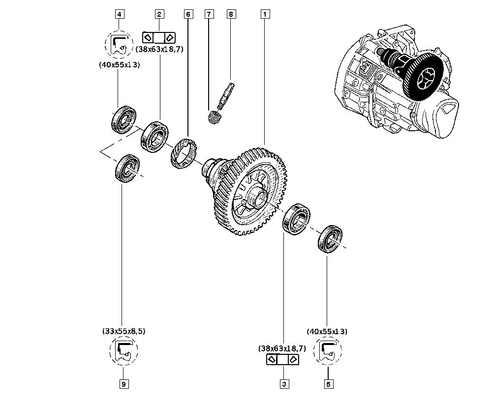 RENAULT 8200073120 - Kit riparazione, Cambio manuale www.autoricambi360.it