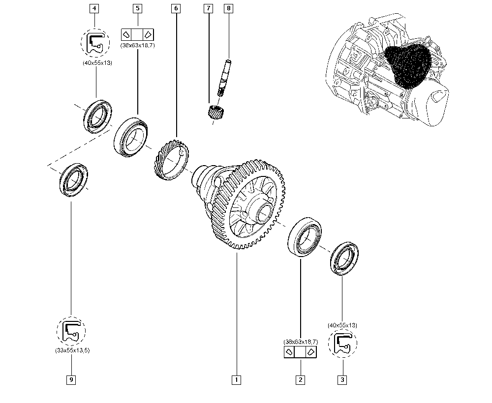 RENAULT 8200073120 - Kit riparazione, Cambio manuale www.autoricambi360.it