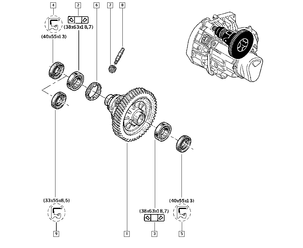RENAULT 8200073120 - Kit riparazione, Cambio manuale www.autoricambi360.it