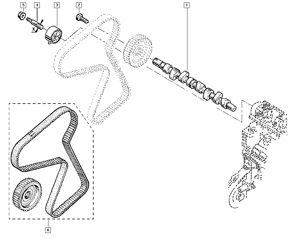 RENAULT 82 00 079 341 - Rullo tenditore, Cinghia dentata www.autoricambi360.it