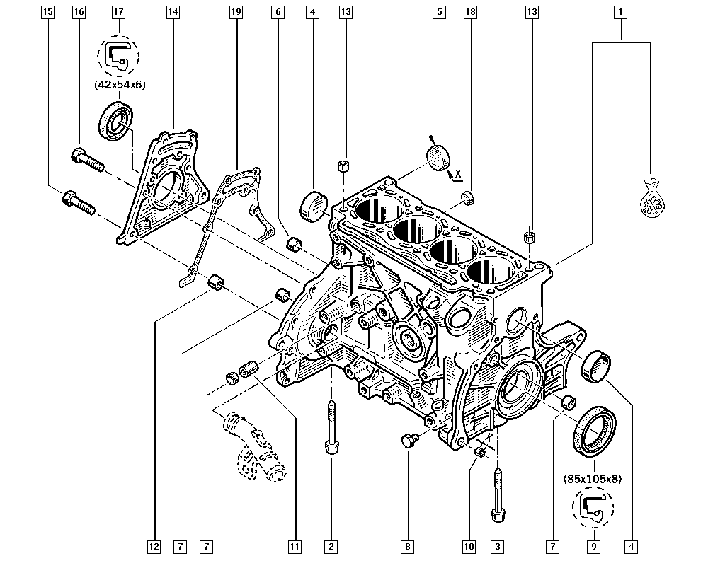 RENAULT 12 27 974 03R - Anello di tenuta, vite di scarico olio www.autoricambi360.it