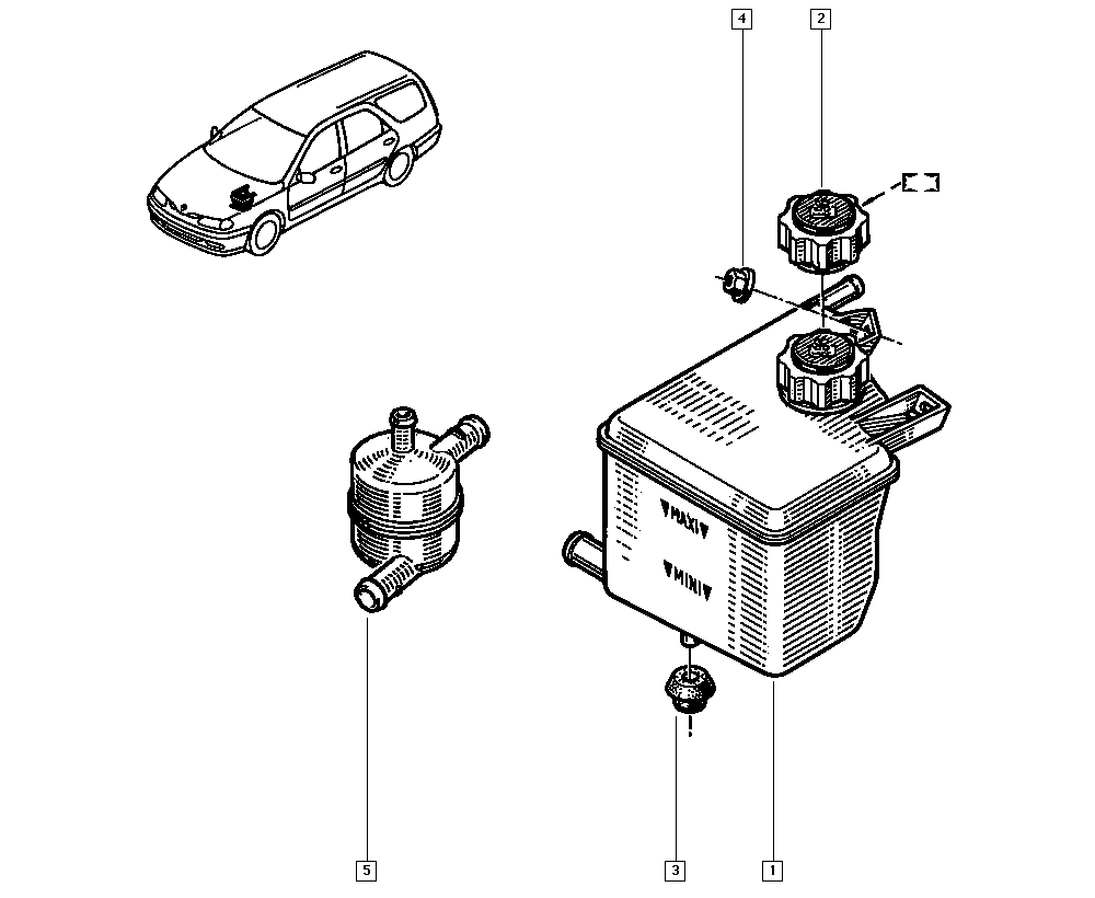 RENAULT 77 01 467 615 - Serbatoio compensazione, Refrigerante www.autoricambi360.it