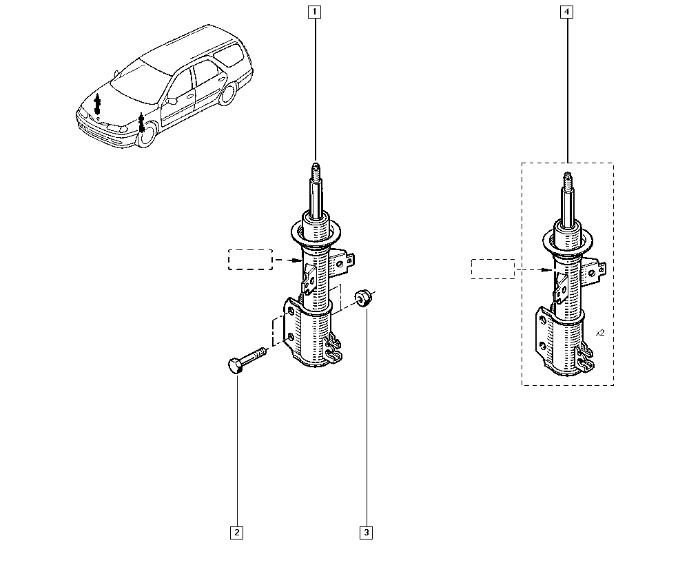 RENAULT 8200017093 - Ammortizzatore www.autoricambi360.it