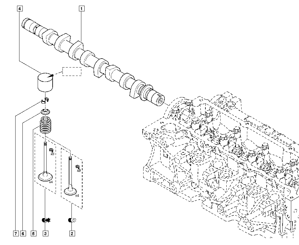 RENAULT 82 00 255 678 - Albero a camme www.autoricambi360.it