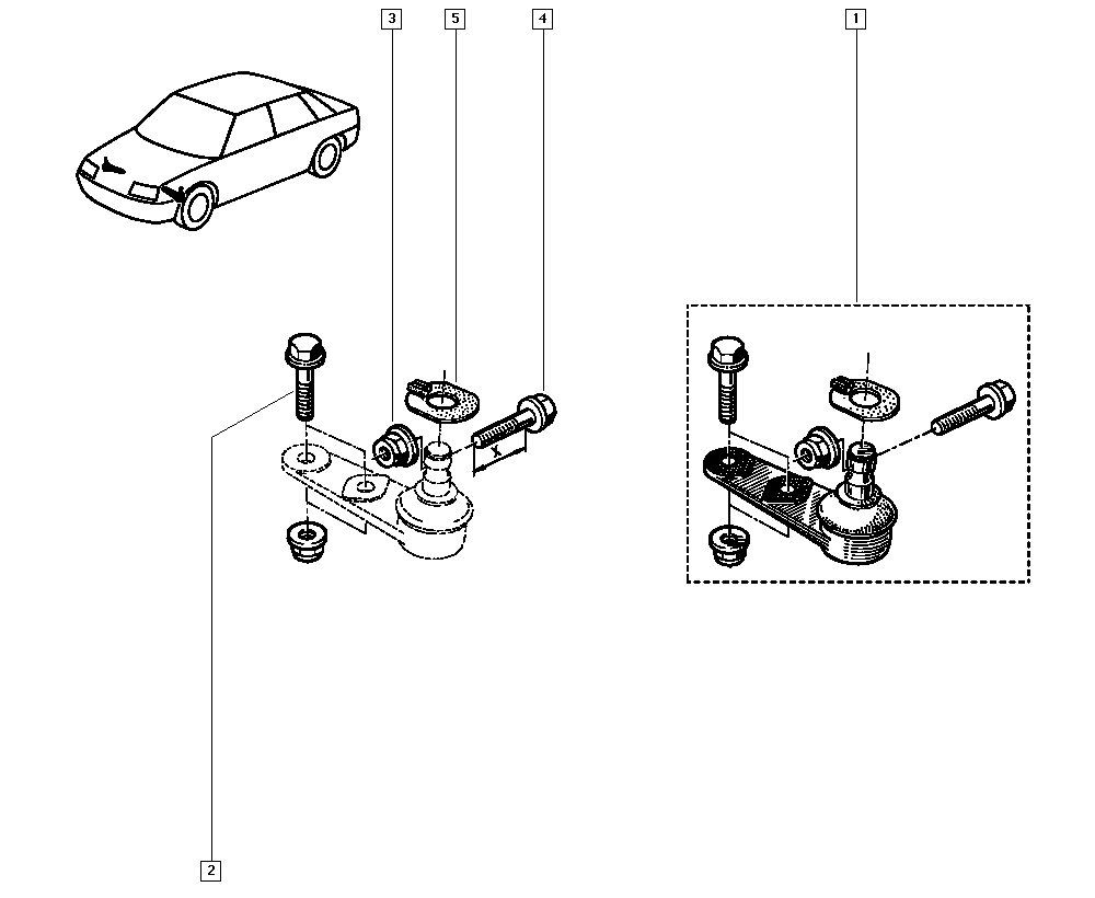 RENAULT 77 01 468 883 - Giunto di supporto / guida www.autoricambi360.it