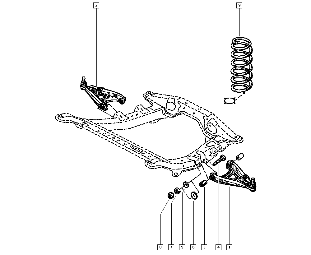 RENAULT 82 00 737 134 - Braccio oscillante, Sospensione ruota www.autoricambi360.it