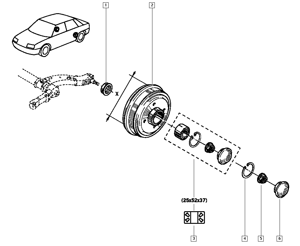 RENAULT 7701205812 - Kit cuscinetto ruota www.autoricambi360.it