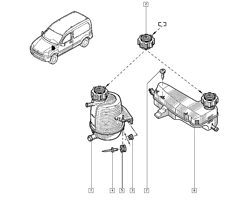 RENAULT 7701470460 - Serbatoio compensazione, Refrigerante www.autoricambi360.it