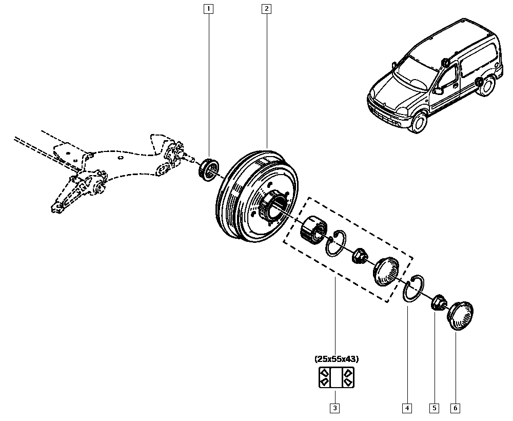 RENAULT 8200741443 - Kit cuscinetto ruota www.autoricambi360.it