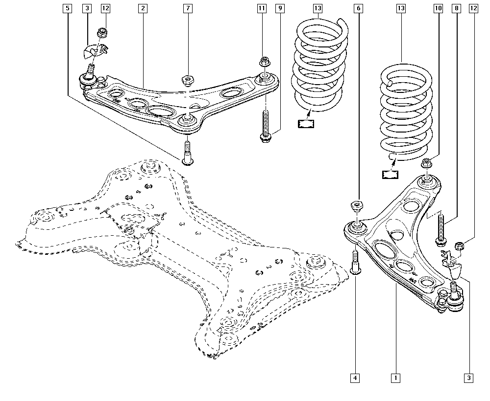 RENAULT 545054429R - Braccio oscillante, Sospensione ruota www.autoricambi360.it