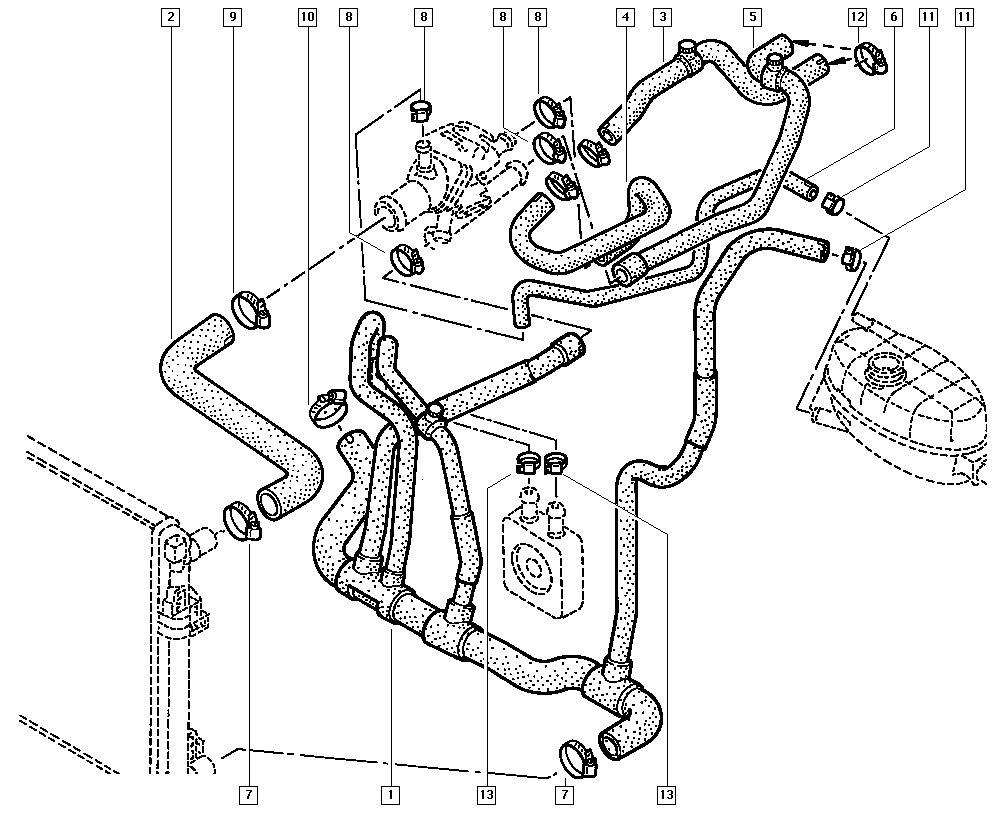 RENAULT 7700312887 - Flessibile radiatore www.autoricambi360.it