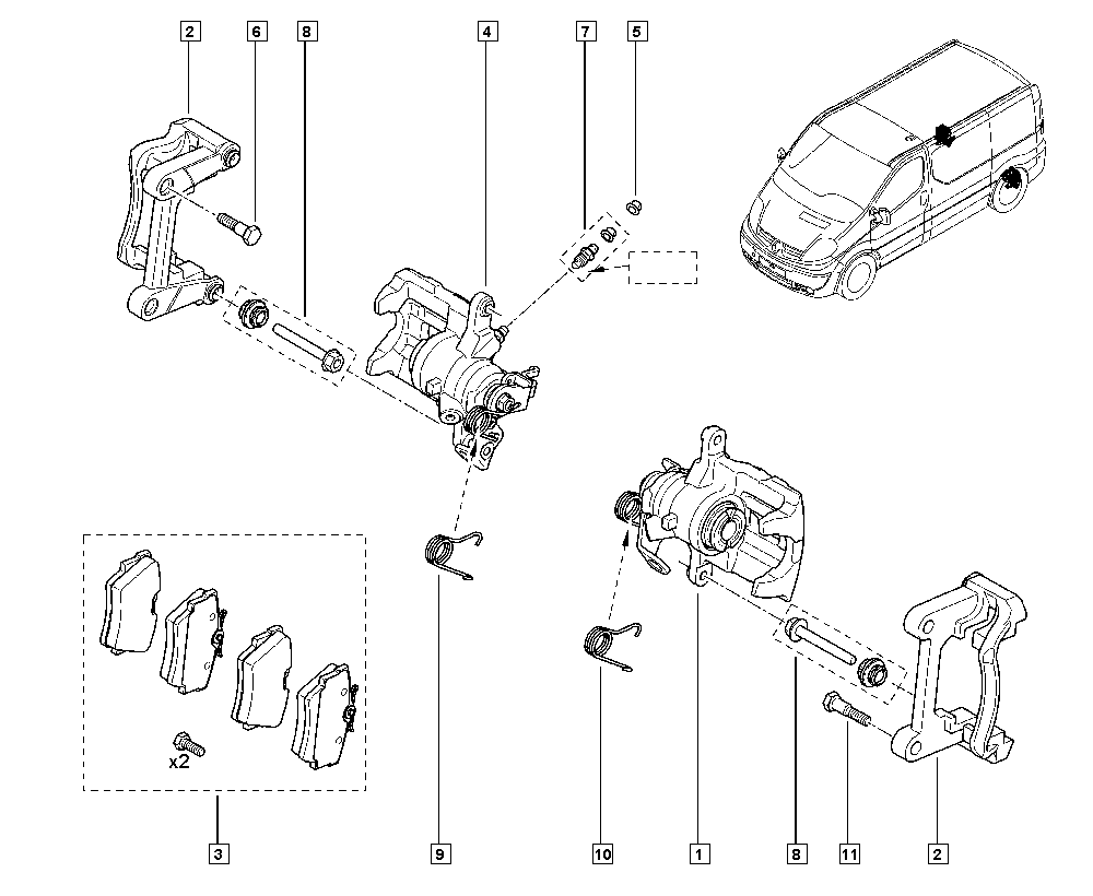 RENAULT 77 01 054 772 - Kit pastiglie freno, Freno a disco www.autoricambi360.it