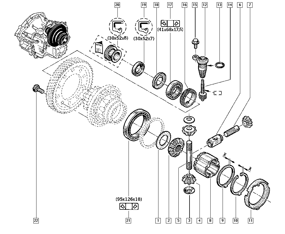 RENAULT 77 03 090 344 - Kit riparazione, Cambio manuale www.autoricambi360.it