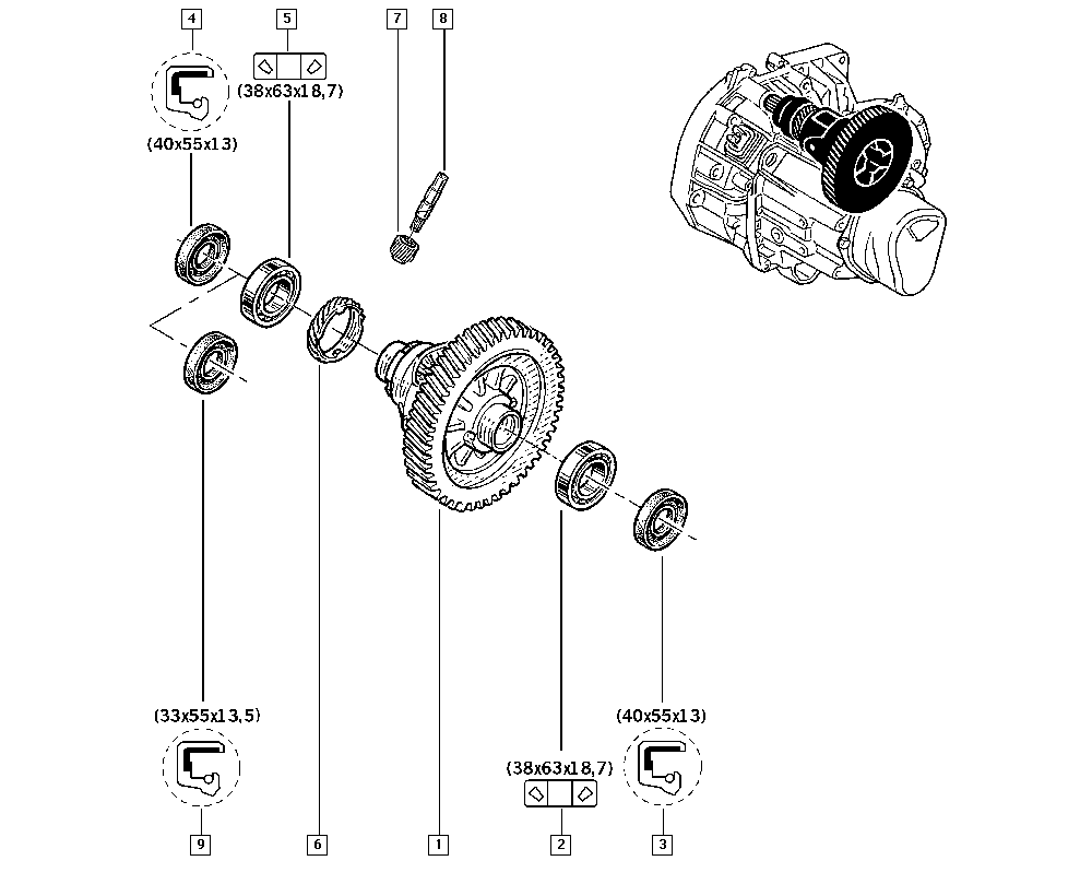 RENAULT 8200073120 - Kit riparazione, Cambio manuale www.autoricambi360.it