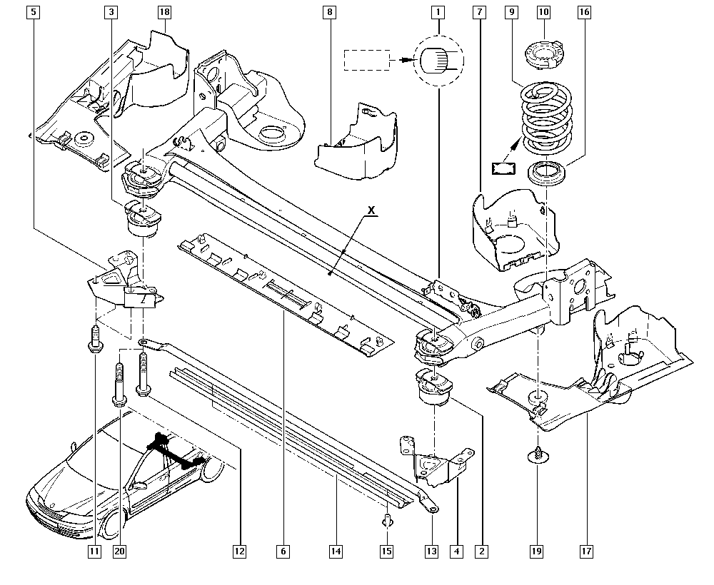 RENAULT 77 01 209 534 - Supporto, Braccio oscillante www.autoricambi360.it