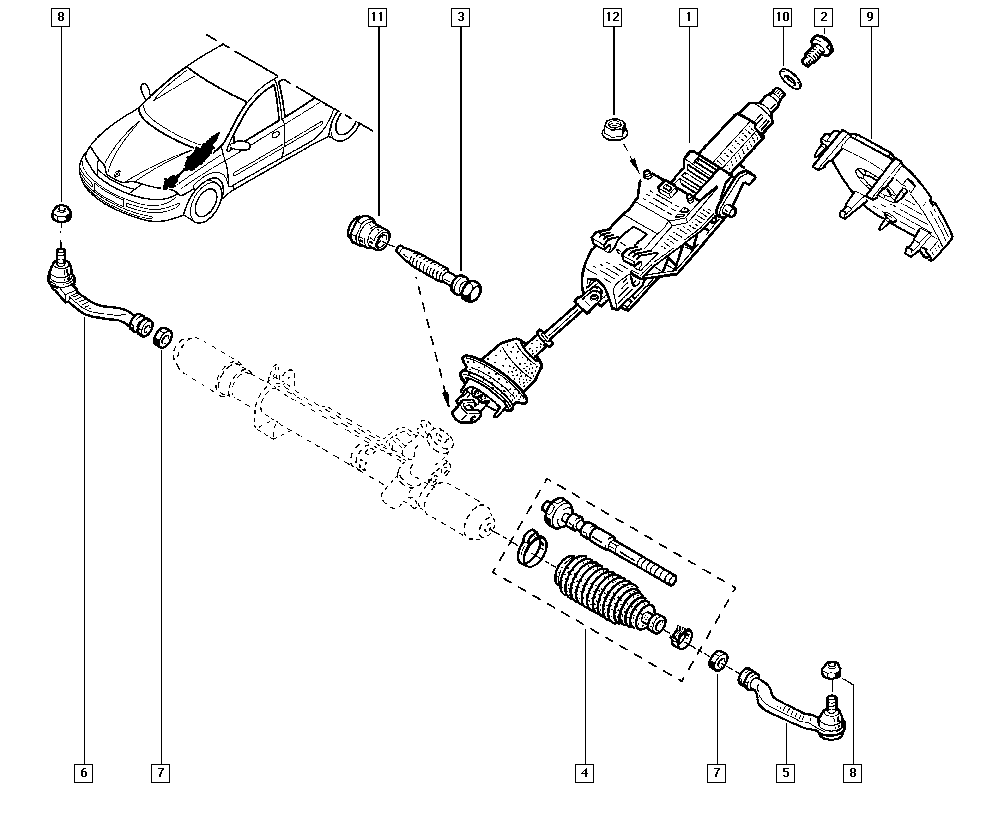 RENAULT 77 01 478 551 - Giunto assiale, Asta trasversale www.autoricambi360.it