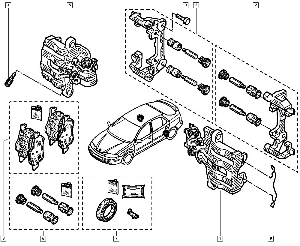 RENAULT 7701207996 - Kit pastiglie freno, Freno a disco www.autoricambi360.it